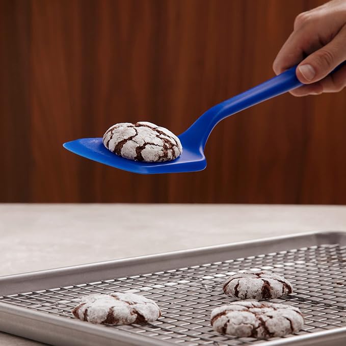 GIR: Get It Right Premium Silicone Spatula Turner - Non-Stick Heat Resistant Flip Spatula for Pancakes, Eggs, Cooking, Baking, and Mixing | Ultimate-13 IN IN, Navy