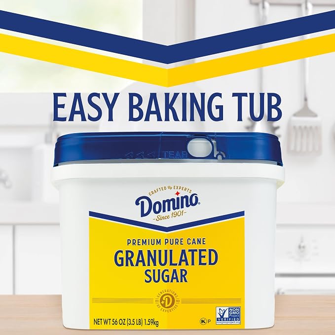 Domino® Granulated Sugar 3.5 lb Easy Baking Tub, Premium Pure Cane Sugar (Pack of 2)