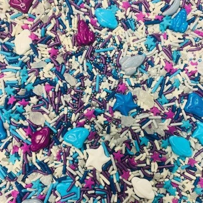 COOL MOM SPRINKLES Alien UFO Sprinkles (4 oz.) – Spaceship Themed Birthday Sprinkles for Decorating Cakes, Cupcakes, Cookies & Desserts – Mixed in the USA/Gluten-Free
