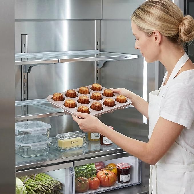 12 Cavity Canele Cake Pan, Canele Mold Cake Pan, Non-Stick Canele Muffin Bakeware Cupcake Pan for Occasion cake