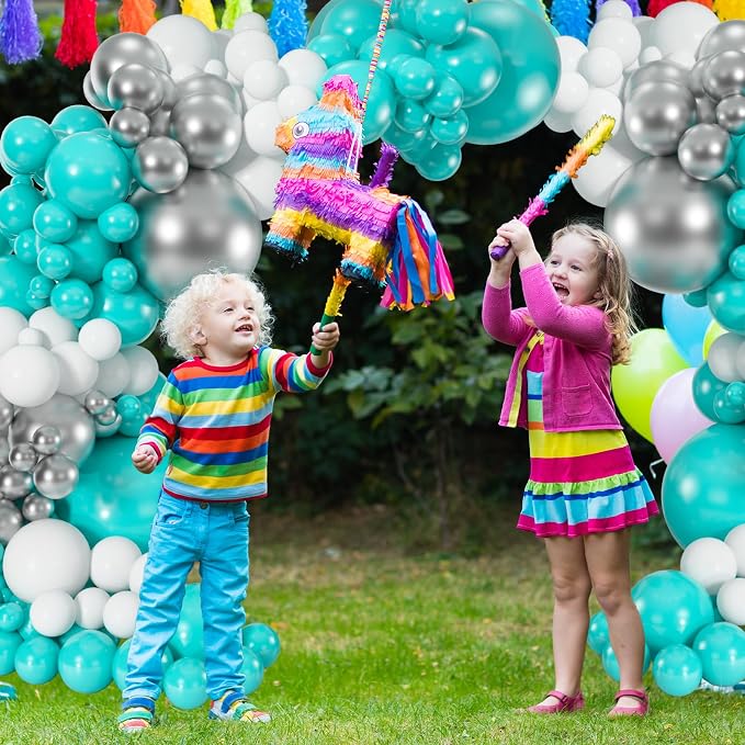 104pcs Teal Balloons Different Sizes Pack - 18/12/10/5 Inch Turquoise Latex Balloons Garland Arch for for Birthday Baby Bridal Shower Gender Reveal Wedding Party Decorations