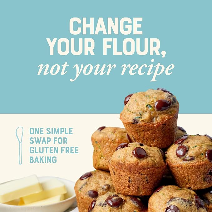 Bob's Red Mill Gluten Free 1 to 1 Baking Flour, 22oz (Pack of 4) - Gluten Free, Non GMO, Vegan, Kosher