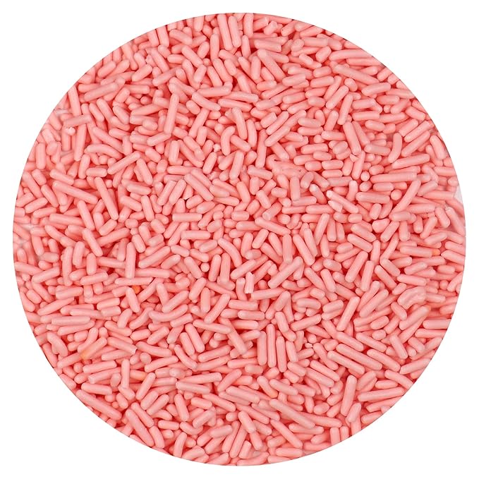 Pink Sprinkles Jimmies 3.17 oz, Sprinkles For Cake Decorating, Cake Sprinkles, Sprinkles For Baking, Ice Cream & More, The Hampton Candy Company