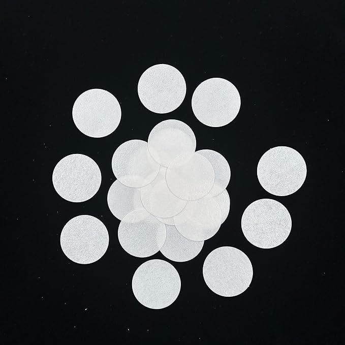 60PCS/80PCS Wafer Paper Round Pieces 3D Spherical Cake Edges Rice Paper Swan Rose Flower Round Cupcake Decoration Inserts (60, White, small)