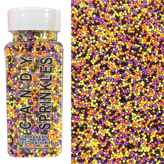 PhilaeEC Halloween Nonpareils Sprinkle 2mm Mini Peals Sprinkle Edible for Cake Decoration Cupcake Topper Cookie Baking Decorations Halloween Christmas Supplies