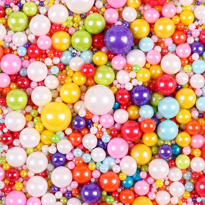 Bayep Rainbow Sprinkles for Cake Decorating Edible Pearl Sprinkles for Ice Cream, Cookies, Baking, Cupcake Topper Colorful Sprinkles Perfect for Birthday Party Christmas Holiday Supplies 3.52 Ounce