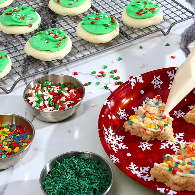 Christmas Sprinkles - 1.2 Pounds - Bulk Red and Green Tree Confetti - Holiday Sprinkles for Cookie Decorating - Christmas Jimmies for Gingerbread Cookies, Baking, Cupcakes