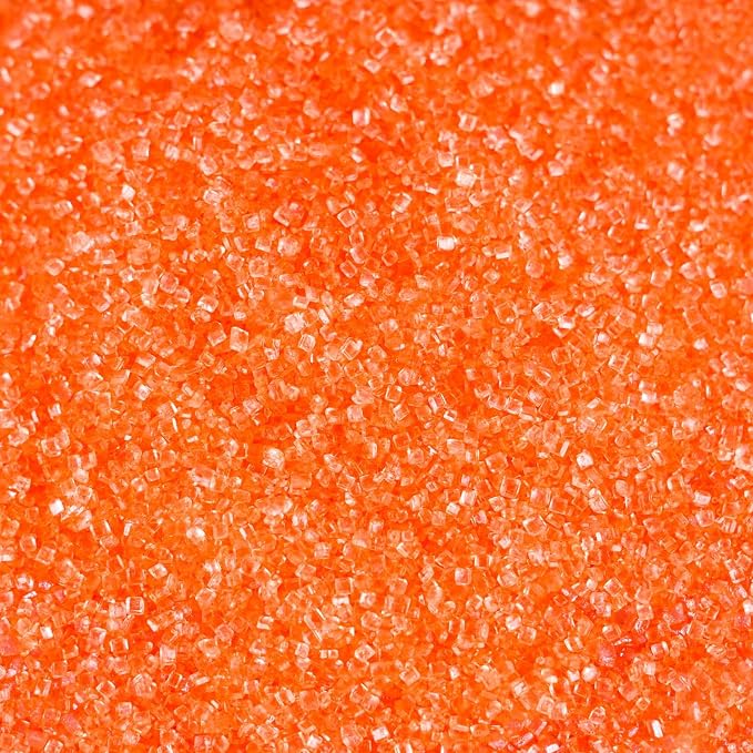 Kasvan Orange Sanding Sugar Sprinkles - Edible Sugar Crystals, Baking Cake Decorations, Ice Cream Toppings cupcake Decorating, Wedding Party Chirstmas Supplies, 85g/3.2oz (Orange)