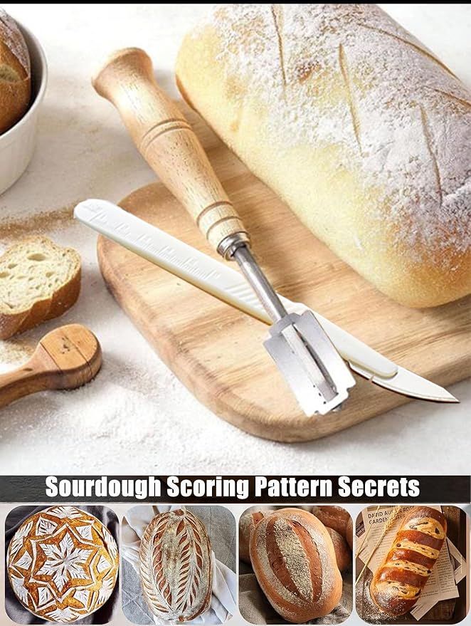 2 in 1 Bread Lame with Storage Case, Professional Bread Scoring Tool Kit, Essential for Home Bakers & Culinary Programs