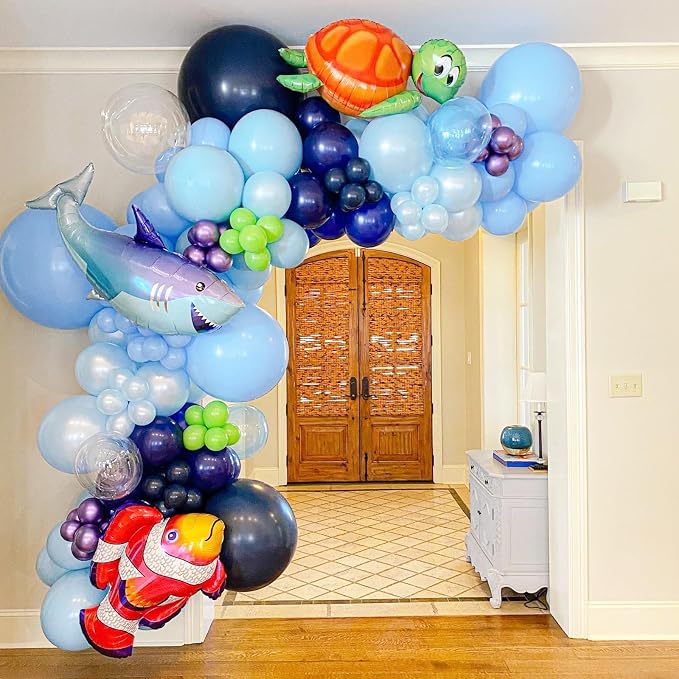 Voircoloria 90pack Navy Blue Balloons Different Size 18/12/10/5 Inch Dark Blue Balloon Garland Arch Kit for Graduation, Wedding, Birthday, Baby Shower, Gender Reveal, Anniversary Party Decorations