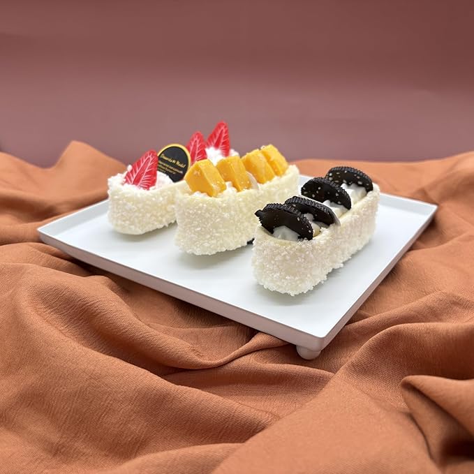 Set of 7 White Cake Stands Metal Dessert Display Holder Round 3 Tier Cupcake Stand Serving Tray Platter Cake Pedestal Stand for Party Weddings Birthday Baby Showers Anniversary