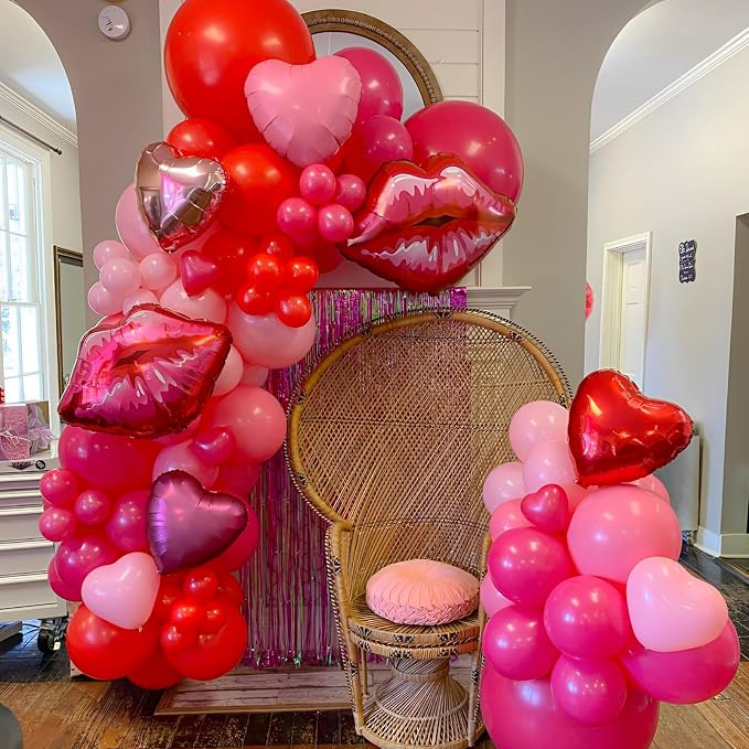 Voircoloria 110pcs Hot Pink Balloons 12inch Dark Pink Latex Party Balloons for Graduation, Wedding, Birthday, Princess Theme Party, Valentine's Day, Baby Shower, Anniversary Party Decorations