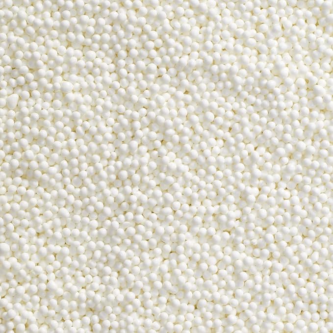 DecoPac White Nonpareils, 30oz/85g, Fancy Sprinkles in Handheld Container, Edible Sprinkles For Celebration Cakes, Cupcakes, Cookies and Donuts, (21345)