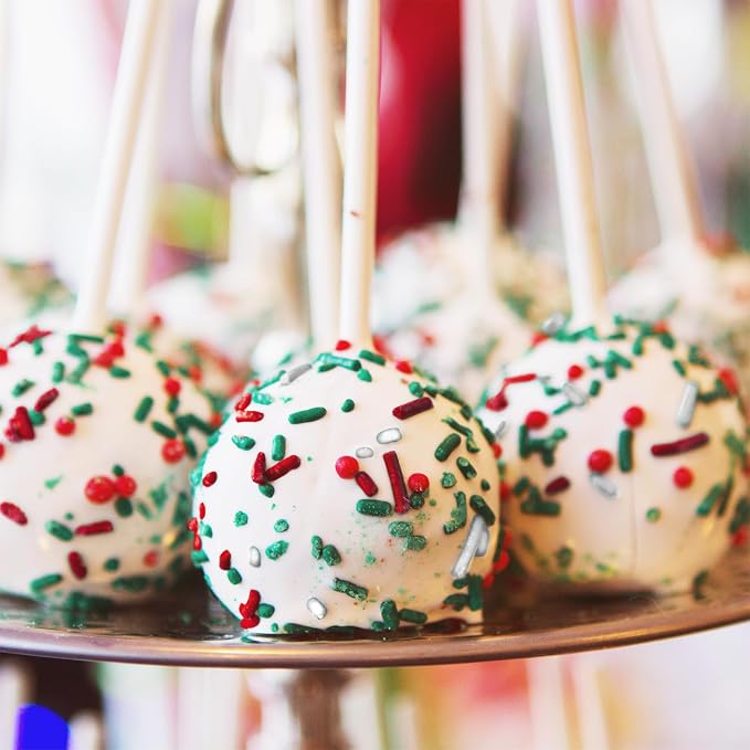 Unpretentious Red, Green & White Sprinkles, 2 lb Bright & Colorful Jimmies (2 Pound)