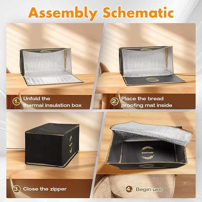 Sourdough Warming Mat with Bread Proofer Warming Box, Sourdough Heating Mat Used to Provide Sufficient Temperature for Bread Proofing, Sourdough Warming, Sourdough Heating, Dough Riser