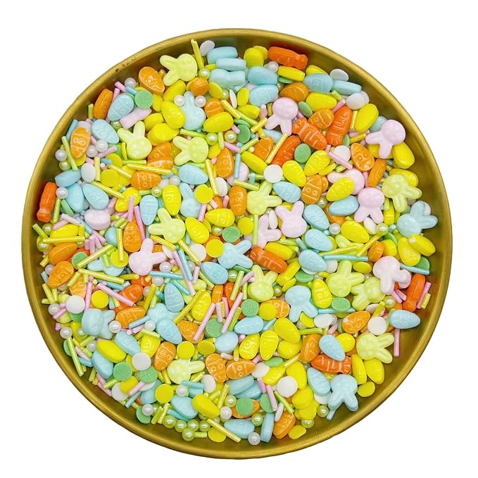 Dynastang Easter Sprinkles Mixed Style Edible Cake Decorations Cupcake Toppers Cookie Perfect for Cakes, Cupcakes, Desserts Toppings 3OZ