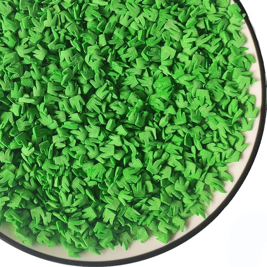 Edible Sugar Green Grass Sprinkles Football Field Cake Cupcake Toppers Cookie Decorations Sweet Dessert Sprinkle for Easter Cake Decorating St. Patricks day, 3.4 oz