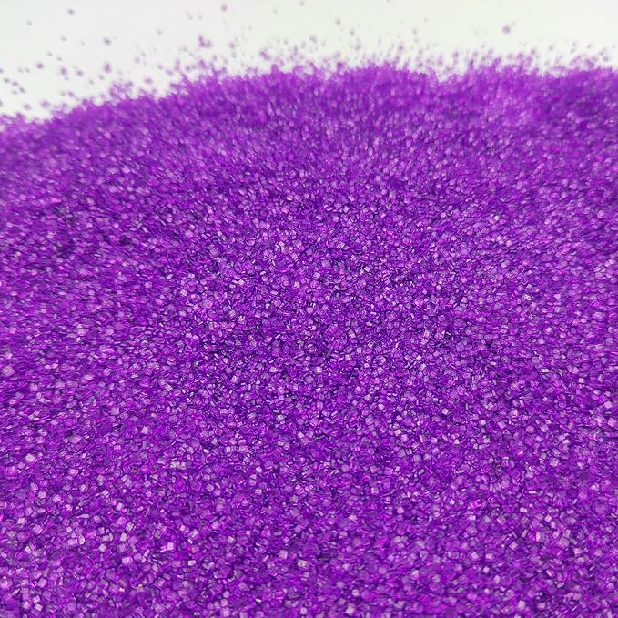 Purple Sanding Sugar Sprinkles, Purple Sugar Crystals, Edible Sparkling Sprinkles for Cake Cupcake Decorating, Baking Cake Decorations, Cookies Ice Cream Toppings, Wedding Party Christmas Supplies 130g/4.6oz
