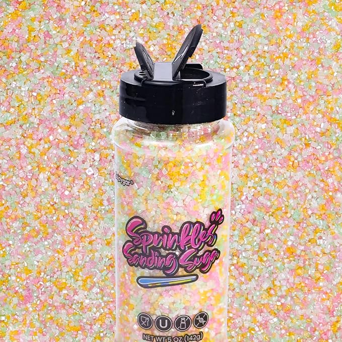 Easter Sugar Sprinkles, Sujoygar 5oz Pastel Sprinkles Edible for Cake Decorating Cupcakes Dessert Ice Cream Baking Easter Spring Party Supplies Birthday Celebrations