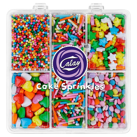 Dot Sprinkles for Cake Decorating, 4.8oz Rainbow Sugar Sprinkles with Nonpareils Jimmies Stars Hearts and Confetti for Cake Cupcake Cookie Baking Dessert Donuts Topping
