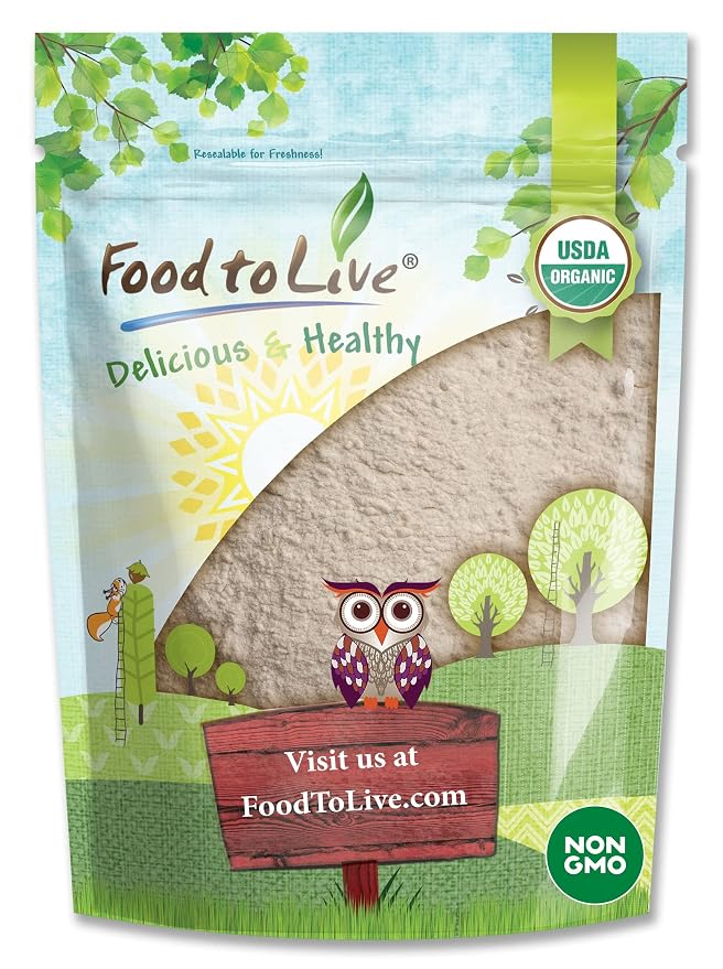 Food to Live Organic Spelt Flour, 2 Pounds — Whole Grain, Non-GMO, Kosher, Vegan, Bulk, Great for Baking Bread, Product of the USA