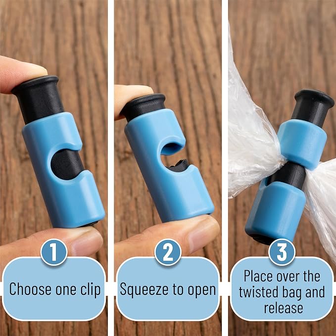 Mr. Pen- Squeeze and Lock Bread Bag Clips, 2.4 Inch, 16 Pack | Multicolor Squeeze Lock Clips, Reusable Bag Closures for Bread, Snacks, Coffee, Food Storage, Fits Thick and Thin Bags