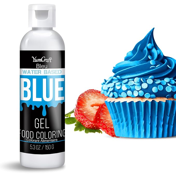 Food Coloring Gel - Vibrant Color Gel Food Coloring for Cake Decorating, Baking, Easter Egg, Icing - Tasteless Food Color Dye for Fondant, Cooking, Airbrush (Blue, 5.3oz)