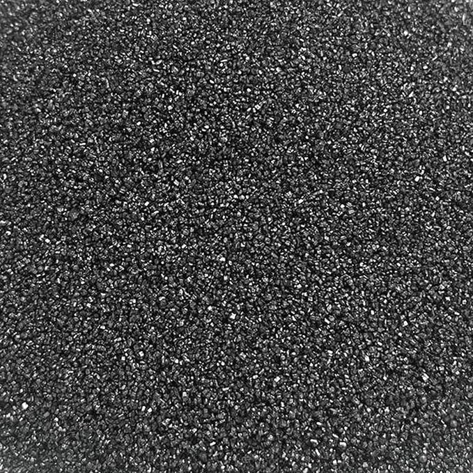 PhilaeEC Black Sanding Sugar Edible Sparkling Crystals for Baking Cake Decoration Cookie Ice Cream Cupcake Toppers Wedding Party Valentines Halloween Christmas Supplies 5oz