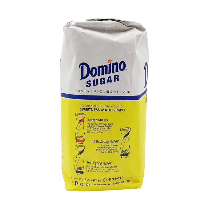 Domino, Granulated White Sugar, 4 lb (Pack of 2)