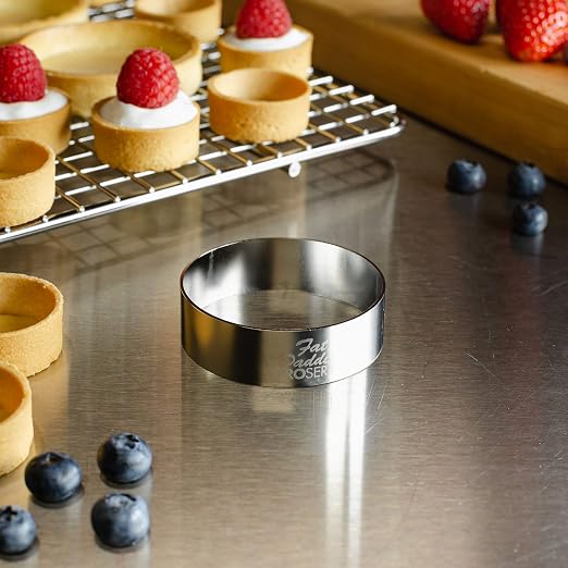 Fat Daddio's Stainless Steel Round Cake & Pastry Ring, 2 x 0.75 Inch