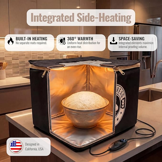 Cozy Bread® Proofer | Sourdough Proofing Box with Thermostat Control, Collapsible Bread Proofer for Dough Fermentation | USA Brand