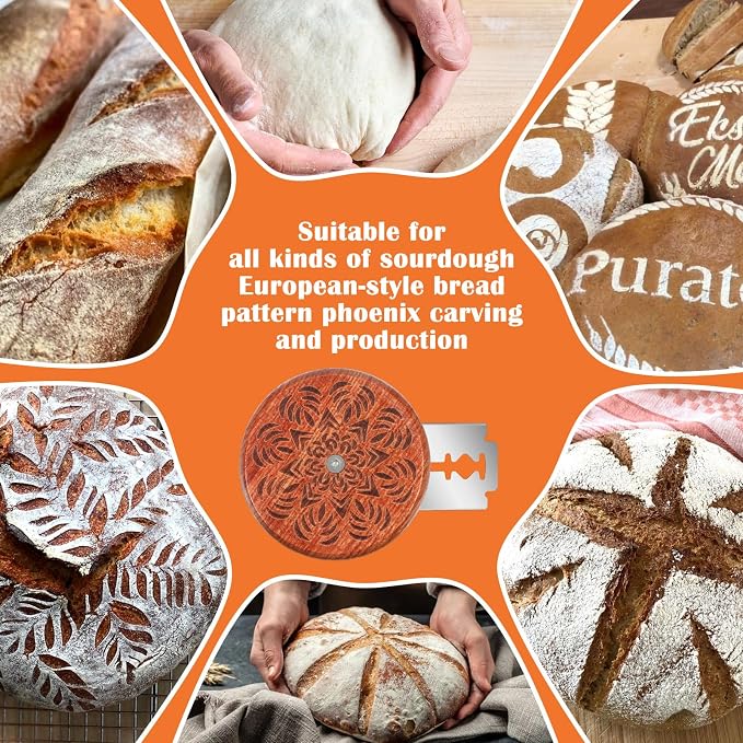 UFO Bread Lame Cutter Professional Bread Baking Scorer for Homemade | Slashing Tool Breads Cutting Knife, 5 Blades and Storage Cover