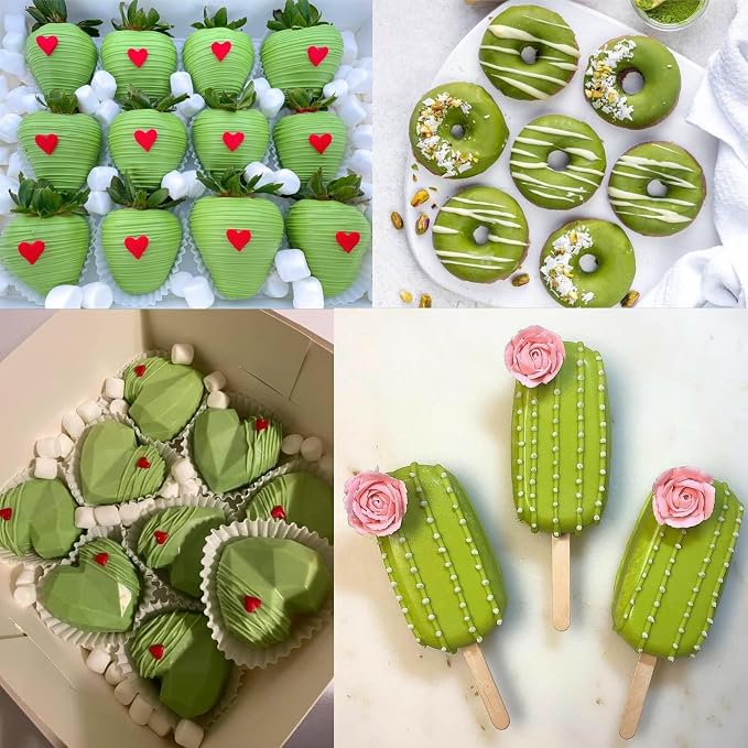 Matcha Oil Based Food Coloring for Chocolate, Candy Melts, Donuts, Strawberries, Frosting, Cake, Professional Edible Dye for Baking - 80 Milliliters 2.7 Fl.Oz