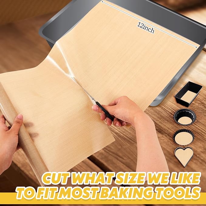 Thickened Silicone Baking Mat Roll 72" x 12", Reusable Free Cutting Baking Sheet with Scissors and Tape Non-stick Pastry Mat for Dough, Oven, Air Fryer, Freeze Dryer, Kitchen Counter