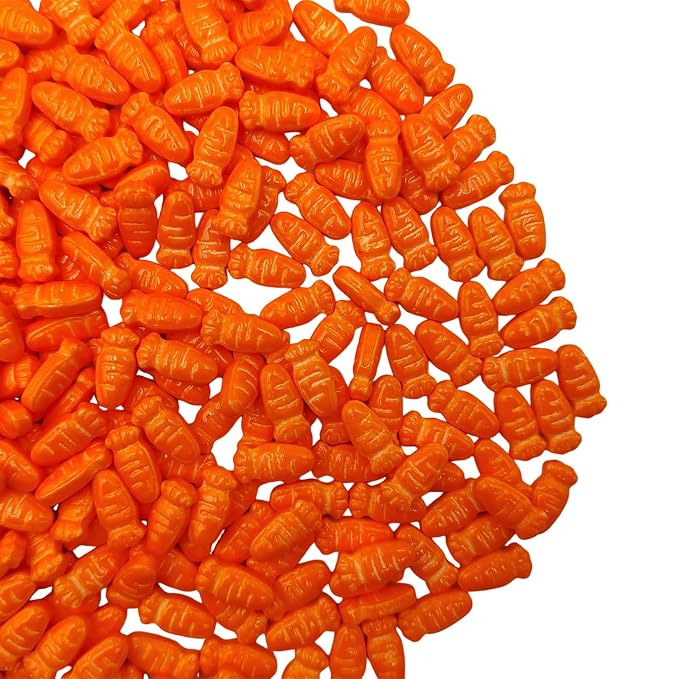 Carrot Sprinkles for Cake Decorating, Edible Carrot Sugar Cake Decorations for Easter Cupcake Toppers, Baking Cookies Decorating, Ice Cream Toppings