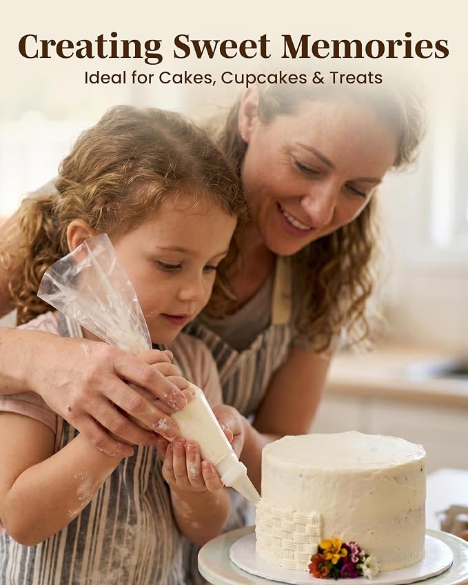Reusable Plastic Piping Tips - Standard Size Basketweave Tip #47 Icing Nozzles Made from Food Grade Plastic Cake Decorating Kit, Baking Supplies, Base Ø 0.75" Height 1.25" Made in USA(100pcs)