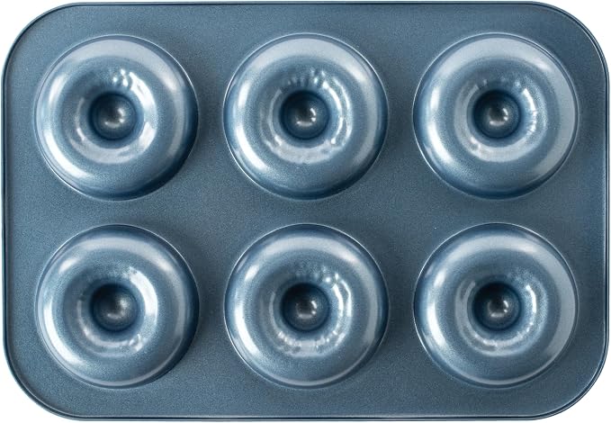 Nordic Ware Formed Classic Donut Pan, 6 Cavities, Twilight Blue
