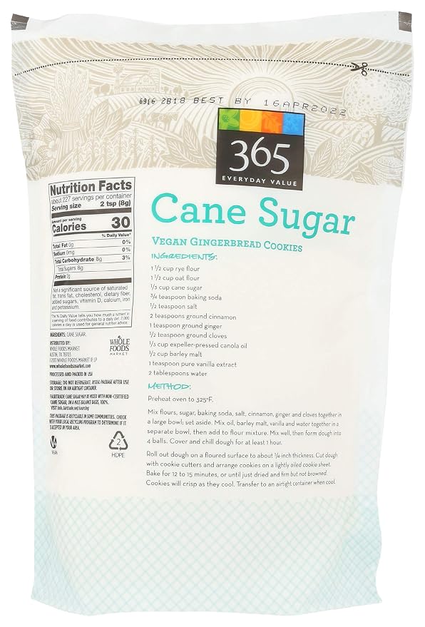 365 by Whole Foods Market, Cane Sugar, 64 Ounce (Pack of 2)