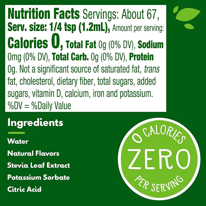 Truvia Zero-Calorie Liquid Sweetener from the Stevia Leaf, 2.7 Fl Oz bottle, Original flavor (Pack of 6)