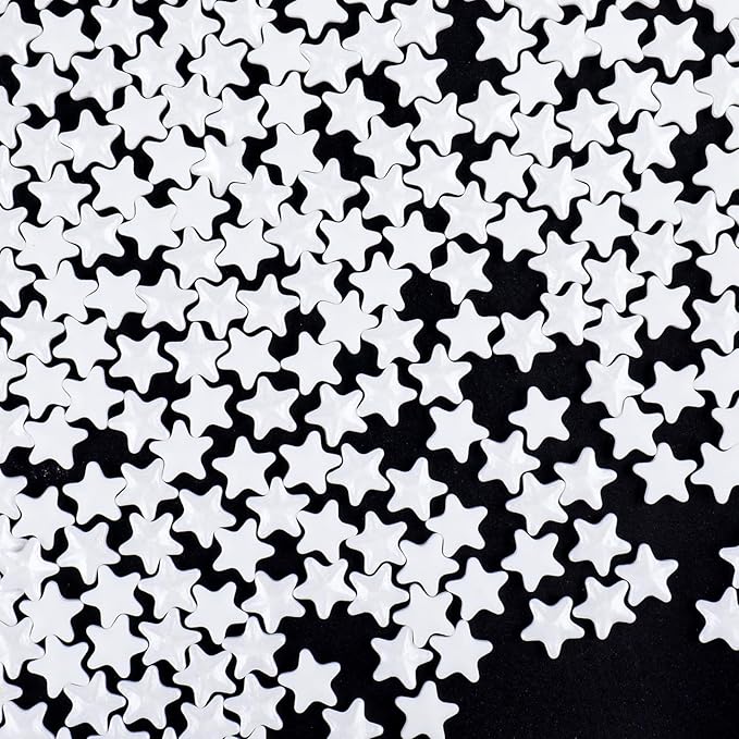 White Star Sprinkles, Edible Candy Stars for Cake Decorating, Cupcakes, Cookies & Desserts, 4.6oz White Sprinkles for Christmas, Wedding, Birthday, Holiday Baking