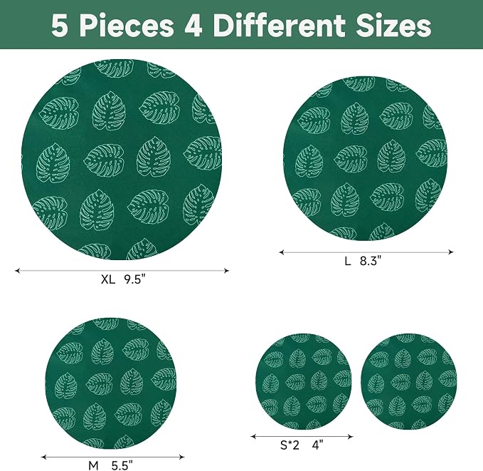 Bowl Covers Reusable Bread Proofing Bowl Covers Sourdough Bread Baking Accessories,Leaf