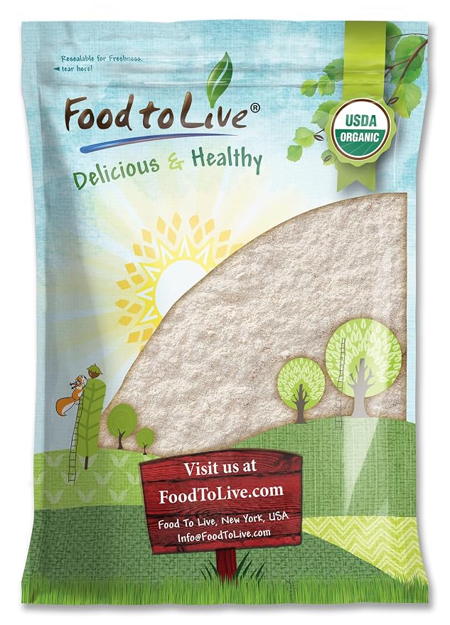 Food to Live Organic Fava Bean Flour, 8 Pounds – Non-GMO, Finely Ground, Pure, Raw, Vegan, Bulk. Good Source of Protein & Fiber. Highly Nutritious. Great for Baking Bread, Pizza and Home Made Pasta