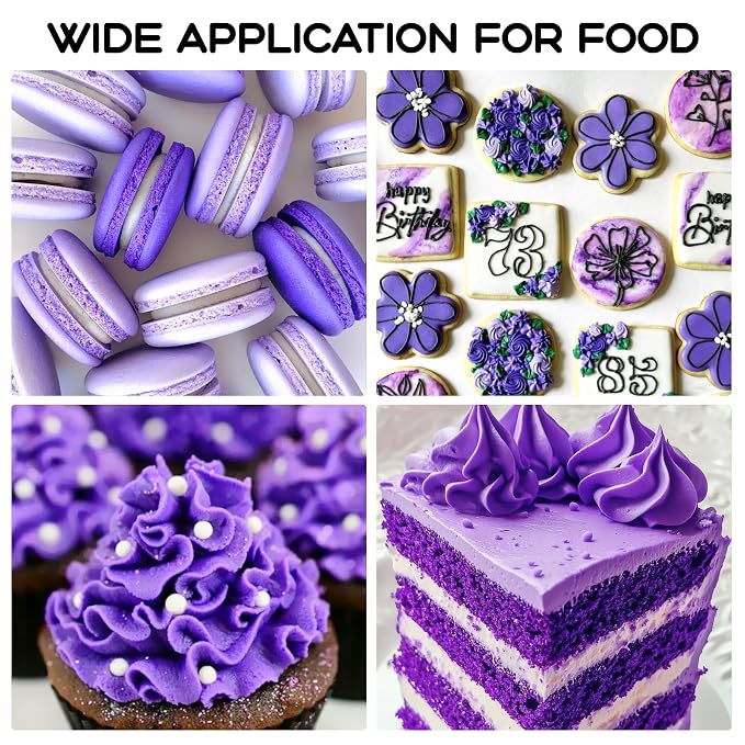 Purple Gel Food Coloring – 4.5 oz Professional Grade Concentrated Food Dye, Gel Based Coloring for Icing, Baking, Cake Decorating & Cookies