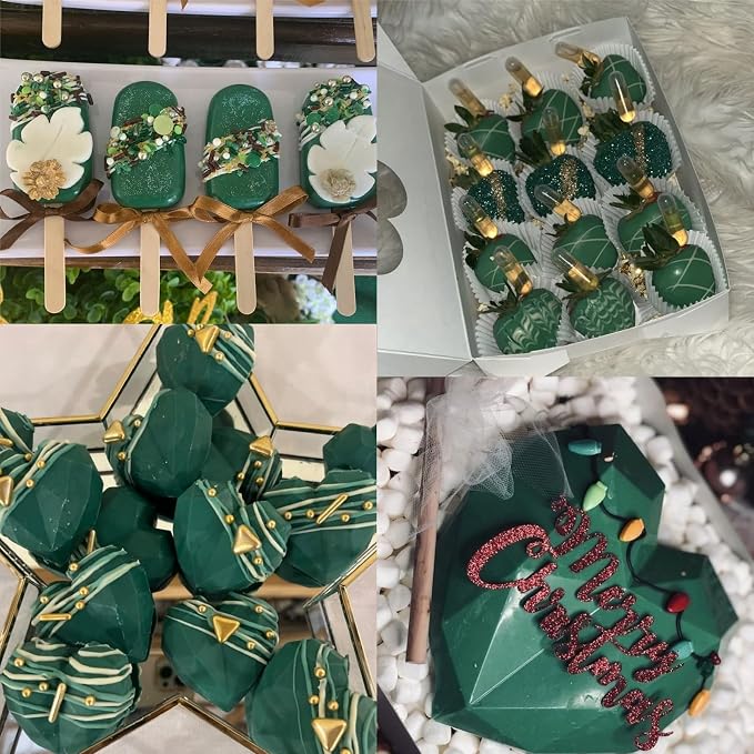 Christmas Green Oil Based Food Coloring for Chocolate, Candy Melts, Donuts, Strawberries, Frosting, Cake, Professional Edible Dye for Baking - 80 Milliliters 2.7 Fl.Oz