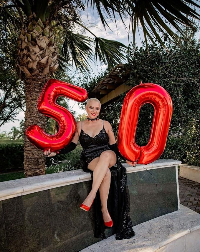 40 Inch Numbers Balloon Red, Large Happy 20th Birthday Decorations for Women, Foil Balloon Number for Wedding Marriage Proposa Big Events Family Reunions Party Supplies