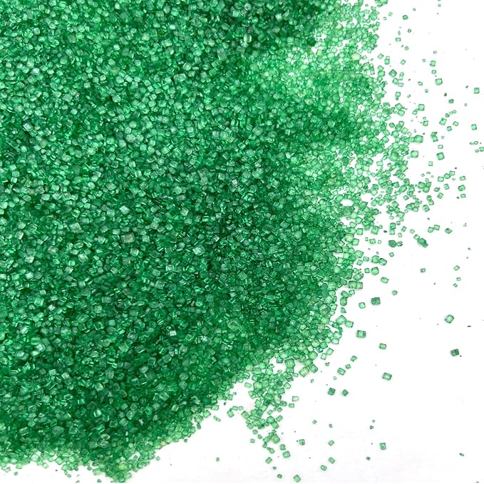 Edible Dark Green Sanding Sugar Sprinkles Cupcake Cake Toppers, Celebrations Candy Pearls Shaker Jar Wedding Party Cake Dessert Food Decoration Supplies 3.2oz