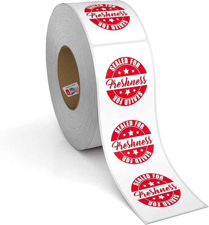 Food Delivery Tamper Evident Sealed for Freshness Labels - 500 Adhesive Stickers for Safe Food delivery (Strips 72 Pack)