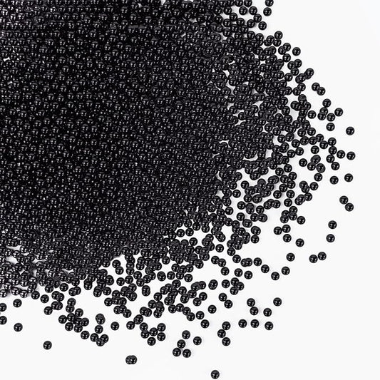 Bayep Edible Pearls for Cake Decorating 2mm Black Sprinkles for Cookies, Baking, Ice Cream, Cupcake Topper Pearl Sprinkles Perfect for Wedding Party Valentines Christmas Holiday Supplies 3.52 Ounce