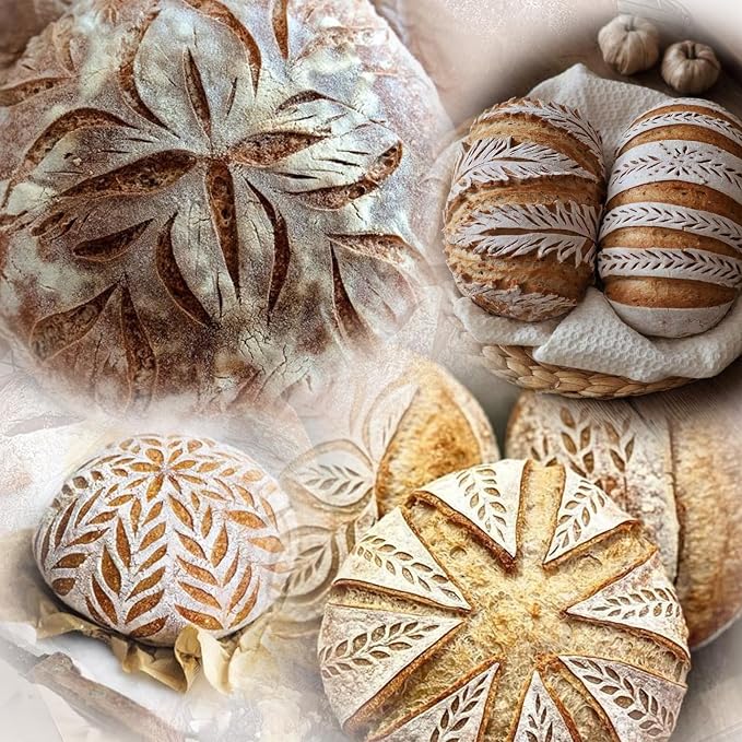 2pc Bread Lame Sourdough Scoring Tool Knife Baking Tool - Magnetic Safe Stable Dough Scorer Bread Cutter with Replaceable Blade for Homemade Baking Gifts