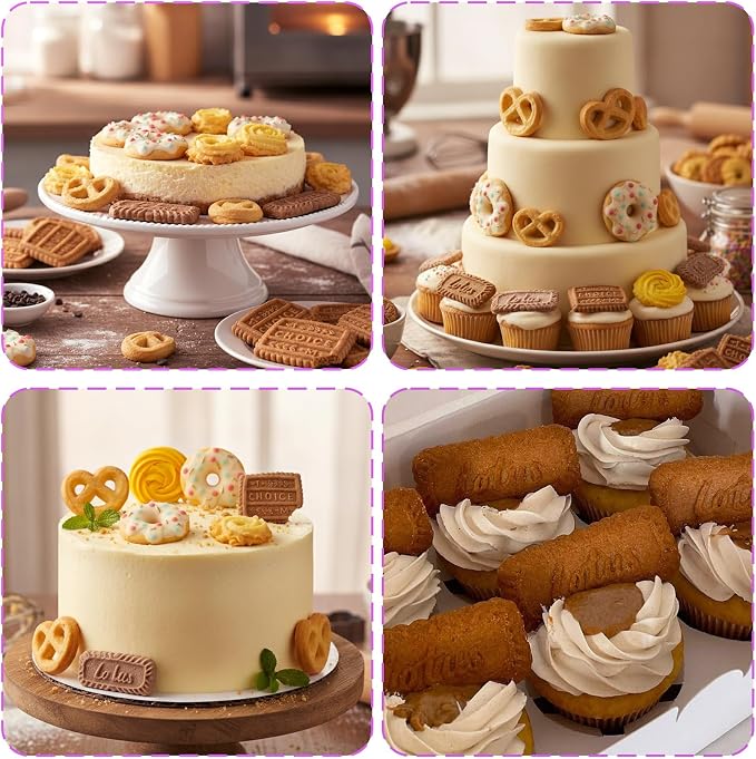 Infovox Silicone Cookie Mold Donut Caramel Cookie Chocolate Molds Cake Decoration Cupcake Topper Candy Butter Sugar Craft Jelly Mousse Gum Paste Clay Resin